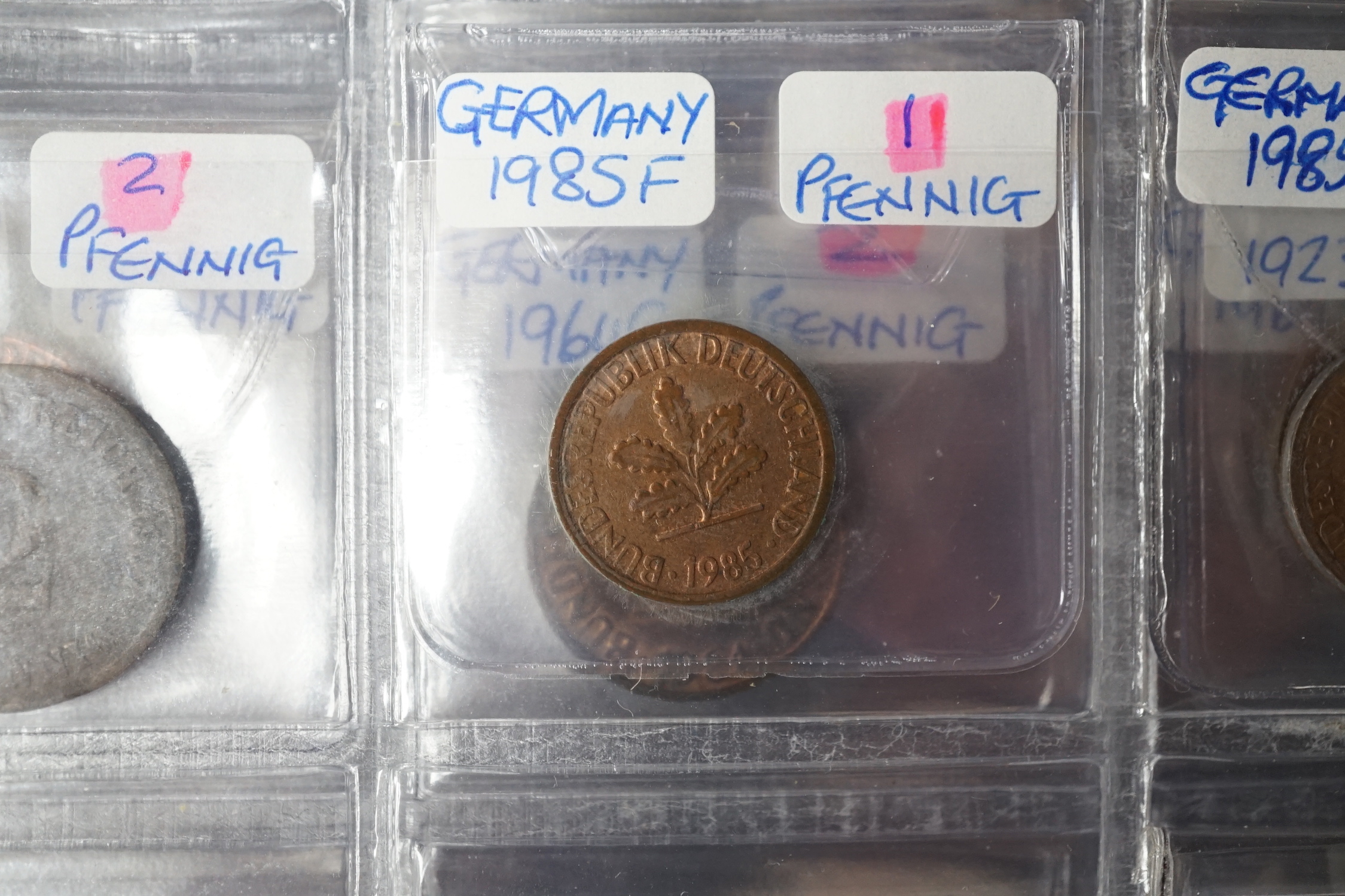 Two albums of various German coins